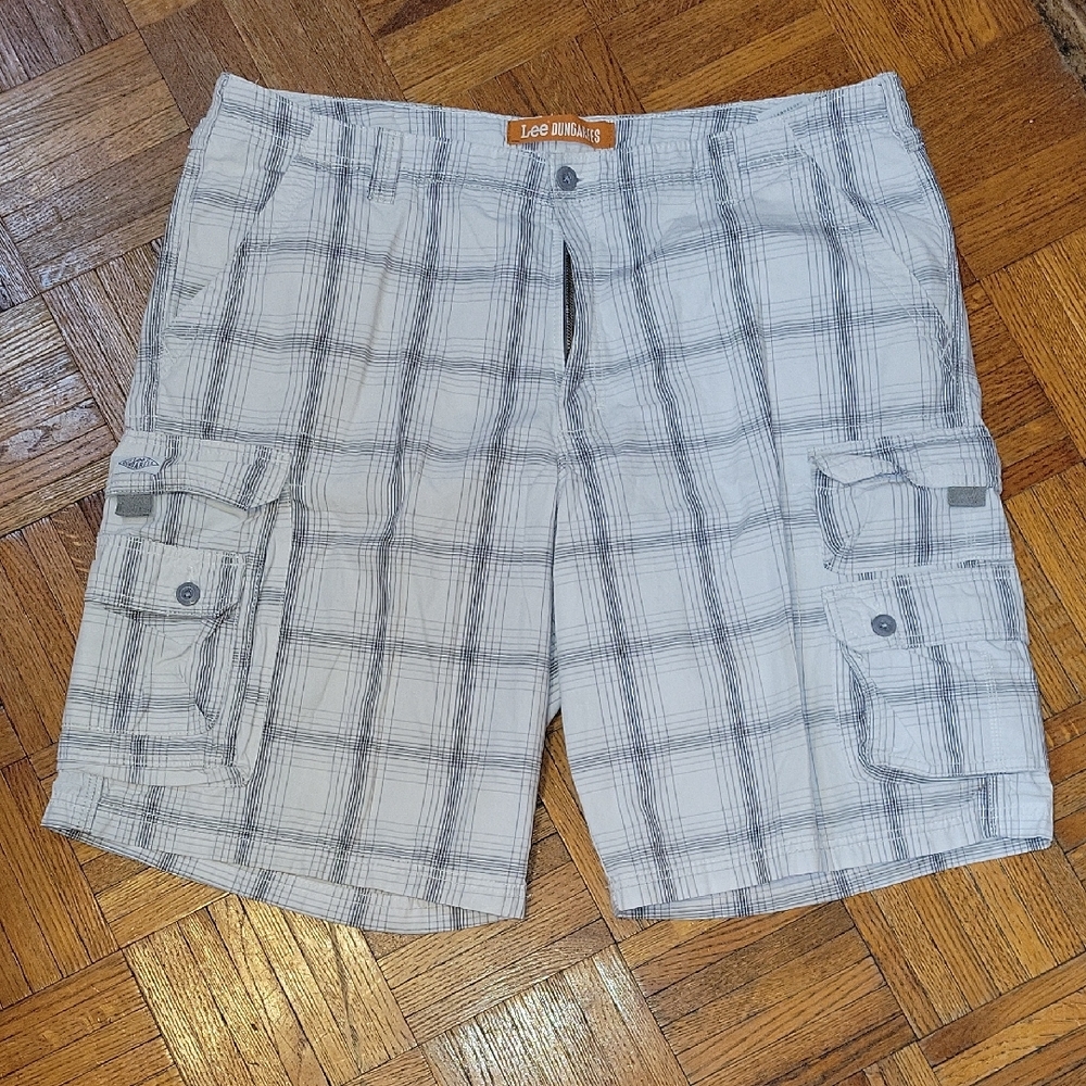 Lee Dungarees Cotton Checkered Cargo Shorts Size 40